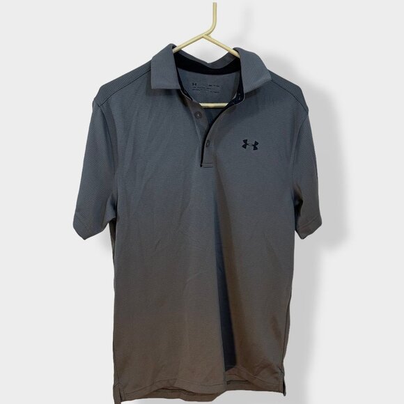Under Armour Grey HeatGear Loose Polo Shirt S - Picture 1 of 4